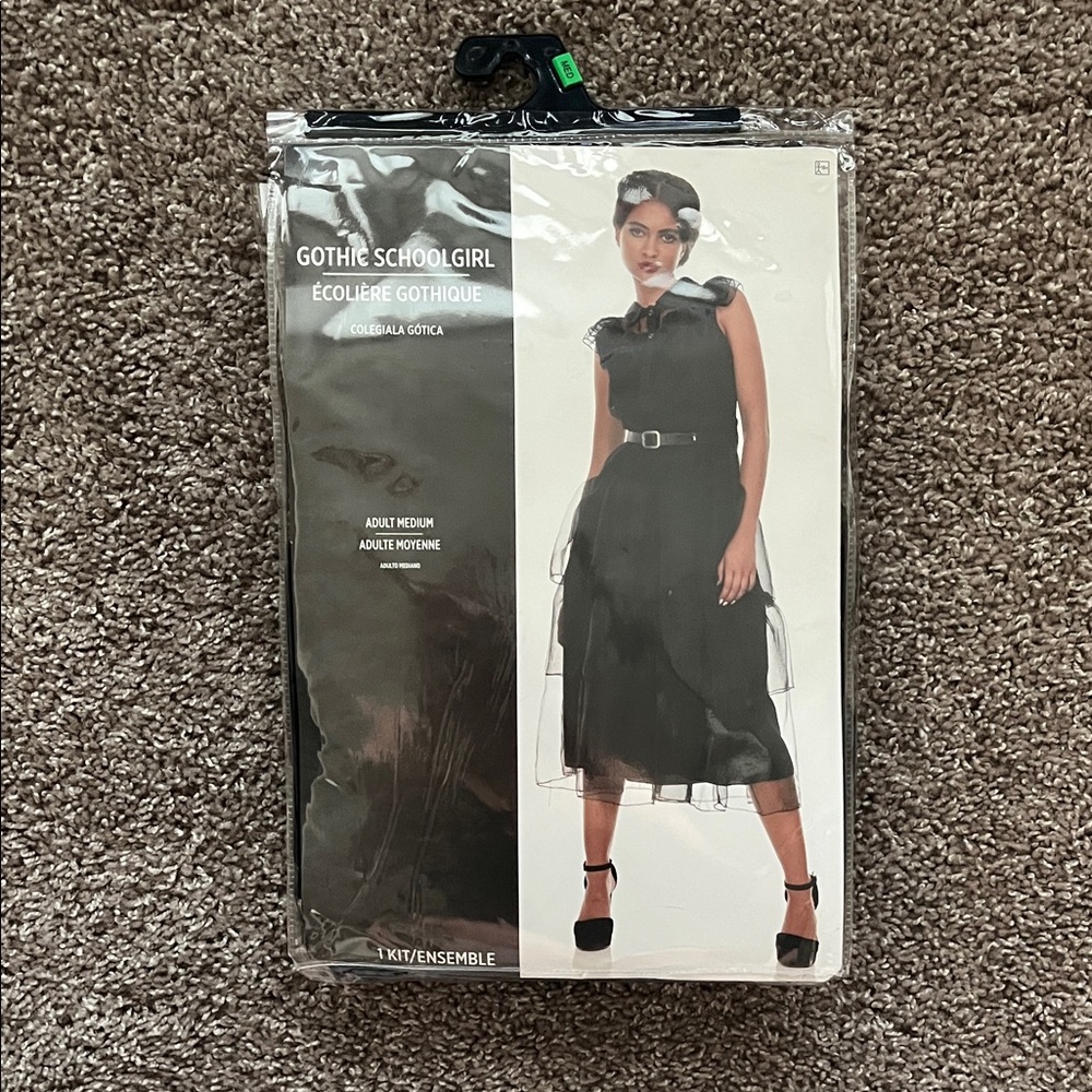 NETFLIX WEDNESDAY INSPIRED Gothic School Girl Halloween Costume - MEDIUM